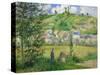 Paysage a Chaponvalle. Oil on canvas (1880) 54.5 x 65 cm R.F. 1937-51.-Camille Pissarro-Stretched Canvas