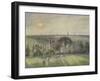 Paysage à Eragny, église et ferme d'Eragny-Camille Pissarro-Framed Giclee Print