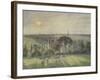 Paysage à Eragny, église et ferme d'Eragny-Camille Pissarro-Framed Giclee Print