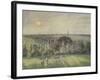 Paysage à Eragny, église et ferme d'Eragny-Camille Pissarro-Framed Giclee Print