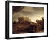 Paysage au château-Rembrandt van Rijn-Framed Giclee Print