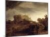 Paysage au château-Rembrandt van Rijn-Mounted Giclee Print