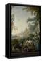 Paysage au chien-Jean Baptiste-Framed Stretched Canvas