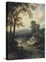 Paysage au fauconnier-Jan Wynants-Stretched Canvas