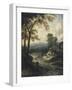 Paysage au fauconnier-Jan Wynants-Framed Giclee Print