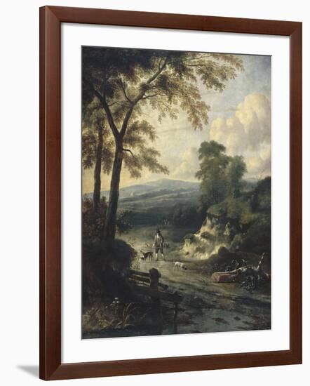 Paysage au fauconnier-Jan Wynants-Framed Giclee Print