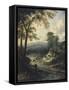 Paysage au fauconnier-Jan Wynants-Framed Stretched Canvas