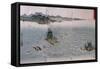 Paysage aux tourbillons d'Awa-Ando Hiroshige-Framed Stretched Canvas