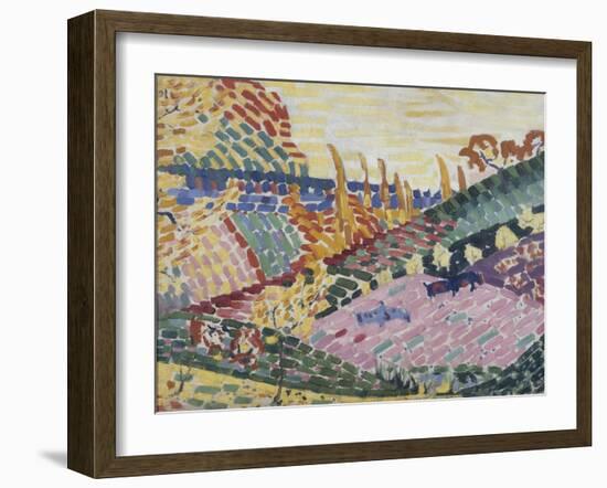 Paysage aux vaches-Robert Delaunay-Framed Giclee Print