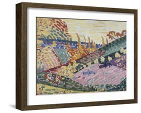 Paysage aux vaches-Robert Delaunay-Framed Giclee Print