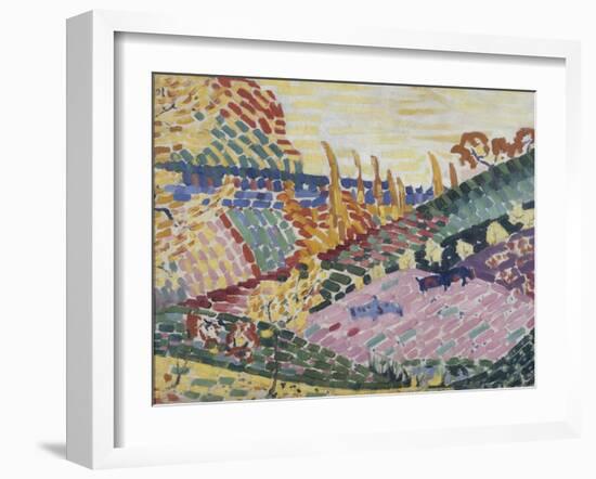 Paysage aux vaches-Robert Delaunay-Framed Giclee Print