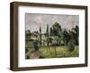 Paysage Avec Conduite d'Eau, circa 1879-Paul Cézanne-Framed Giclee Print