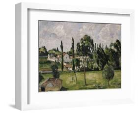 Paysage Avec Conduite d'Eau, circa 1879-Paul Cézanne-Framed Giclee Print