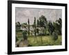 Paysage Avec Conduite d'Eau, circa 1879-Paul Cézanne-Framed Giclee Print