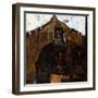 Paysage Avec Corbeaux (Landscape with Ravens) - Peinture De Egon Schiele (1890-1918) Huile Sur Toil-Egon Schiele-Framed Giclee Print