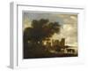 Paysage avec le château d'Egmond-Salomon Van Ruysdael-Framed Giclee Print