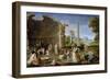 Paysage Avec Ruines Antiques Et Femmes Se Baignant - Landscape with Antique Ruins and Bathing Women-Lambert Sustris-Framed Giclee Print