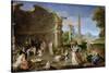 Paysage Avec Ruines Antiques Et Femmes Se Baignant - Landscape with Antique Ruins and Bathing Women-Lambert Sustris-Stretched Canvas