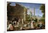 Paysage Avec Ruines Antiques Et Femmes Se Baignant - Landscape with Antique Ruins and Bathing Women-Lambert Sustris-Framed Giclee Print