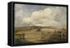 Paysage avec un champ et une barrière-John Constable-Framed Stretched Canvas