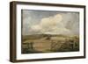 Paysage avec un champ et une barrière-John Constable-Framed Giclee Print