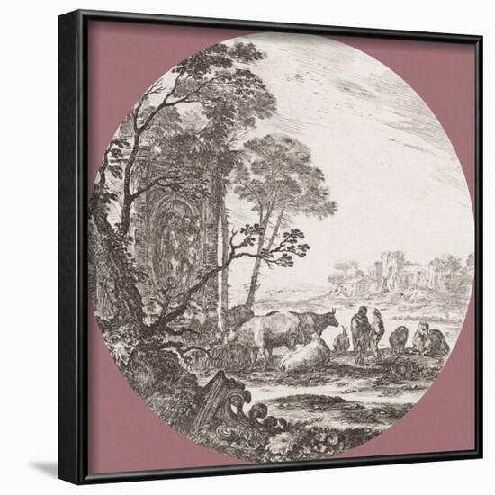 Paysage avec un Chapiteau Corinthien-Stefano della Bella-Framed Art Print