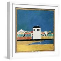 Paysage Avec Une Maison Blanche (Landscape with a White House). Peinture De Kasimir Severinovich Ma-Kazimir Severinovich Malevich-Framed Giclee Print