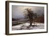 Paysage D'hiver Avec Chene Sur Les Bords De L'elbe, Allemagne  Peinture De Johan Christian Clausen-Johan Christian Dahl-Framed Giclee Print