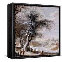 Paysage d'hiver-Gysbrecht Lytens-Framed Stretched Canvas