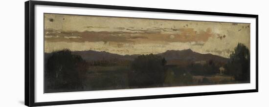 Paysage d'Italie, coucher de soleil-Jean Jacques Henner-Framed Premium Giclee Print