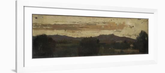 Paysage d'Italie, coucher de soleil-Jean Jacques Henner-Framed Giclee Print