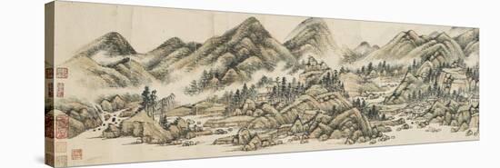 Paysage dans le style de Huang Gongwang-Yuanqi Wang-Stretched Canvas