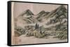 Paysage dans le style de Huang Gongwang-Yuanqi Wang-Framed Stretched Canvas