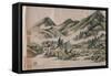 Paysage dans le style de Huang Gongwang-Yuanqi Wang-Framed Stretched Canvas