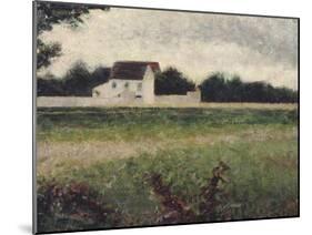 Paysage de l'Ile-de-France-Georges Seurat-Mounted Giclee Print