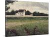 Paysage de l'Ile-de-France-Georges Seurat-Stretched Canvas