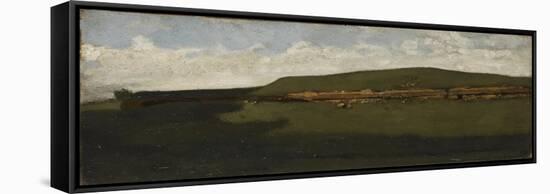 Paysage de la campagne romaine-Jean Jacques Henner-Framed Stretched Canvas