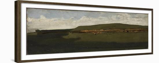 Paysage de la campagne romaine-Jean Jacques Henner-Framed Premium Giclee Print