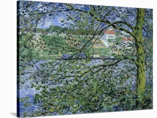 Paysage de la Seine-Claude Monet-Stretched Canvas