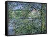 Paysage de la Seine-Claude Monet-Framed Stretched Canvas