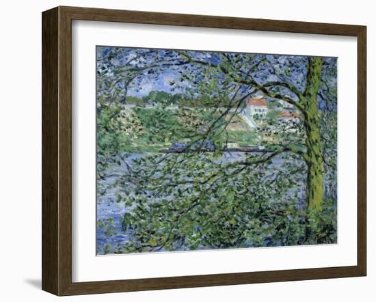 Paysage de la Seine-Claude Monet-Framed Giclee Print