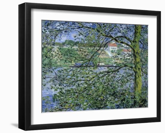 Paysage de la Seine-Claude Monet-Framed Giclee Print