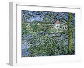 Paysage de la Seine-Claude Monet-Framed Giclee Print