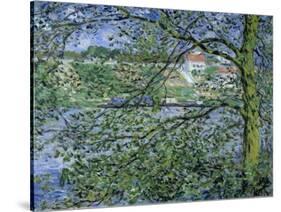 Paysage de la Seine-Claude Monet-Stretched Canvas