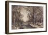 Paysage de lac entouré de forêt-null-Framed Giclee Print