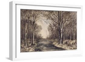 Paysage de lac entouré de forêt-null-Framed Giclee Print