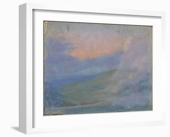 Paysage de montagne au soleil couchant avec effets de nuages-François Garas-Framed Giclee Print