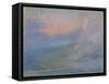 Paysage de montagne au soleil couchant avec effets de nuages-François Garas-Framed Stretched Canvas