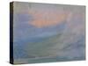 Paysage de montagne au soleil couchant avec effets de nuages-François Garas-Stretched Canvas