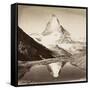 Paysage de montagne, le Mont Cervin-null-Framed Stretched Canvas
